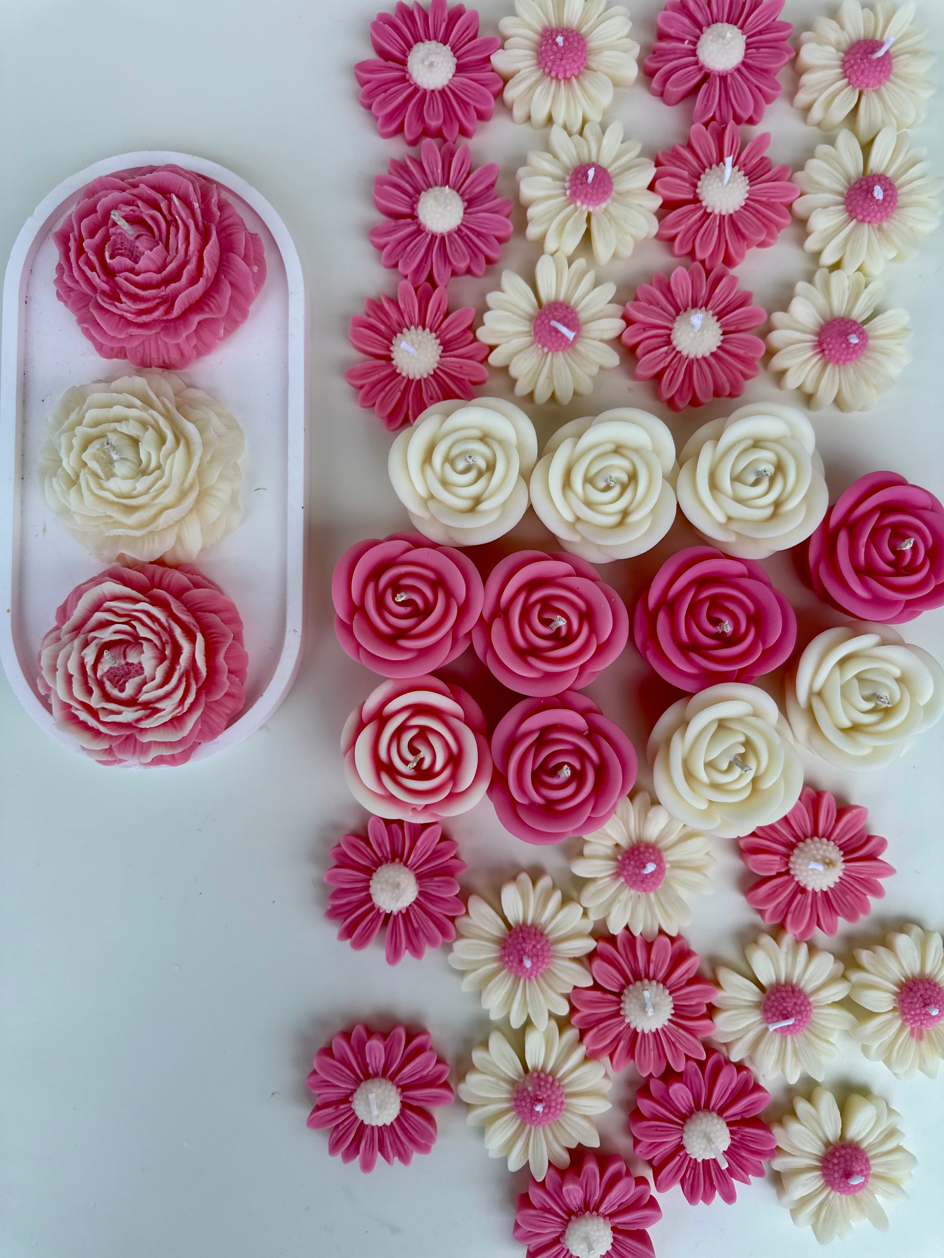 Collection bougies fleurs