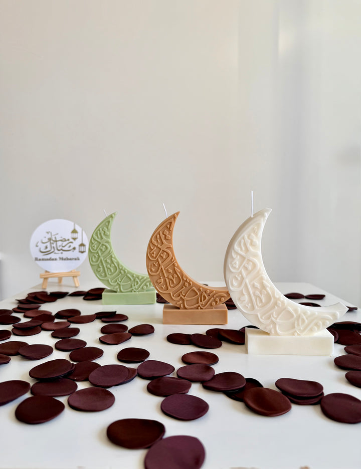 Bougie croissant de lune – Calligraphie Ramadan