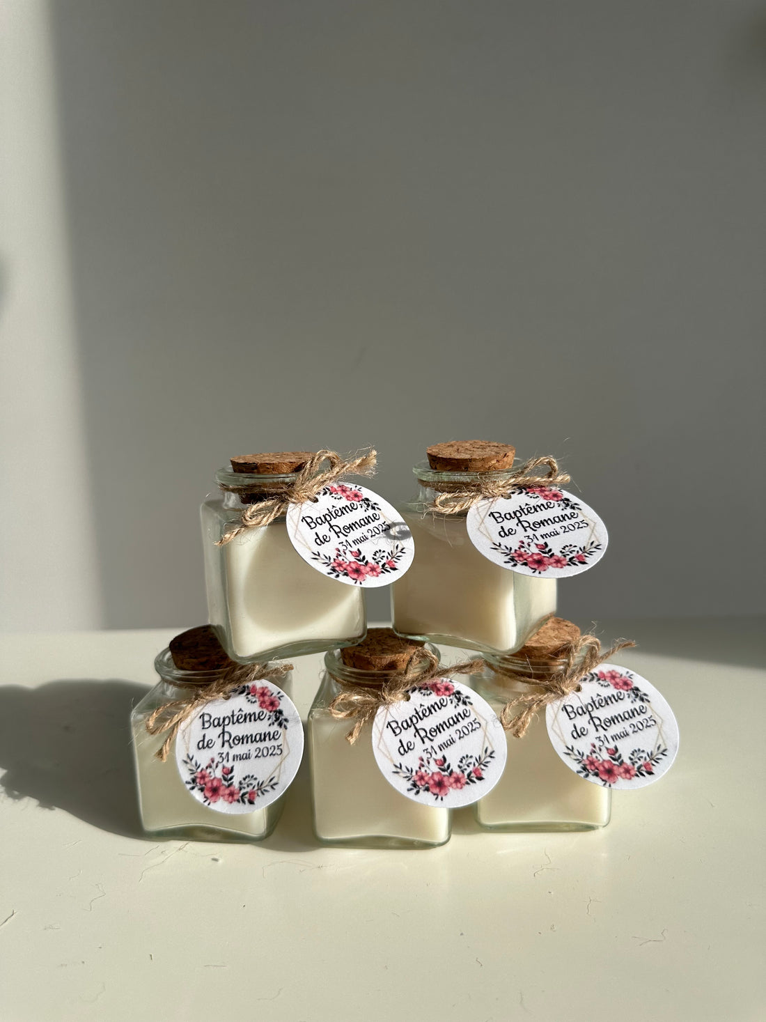 Bougie en pot avec bouchon en liège