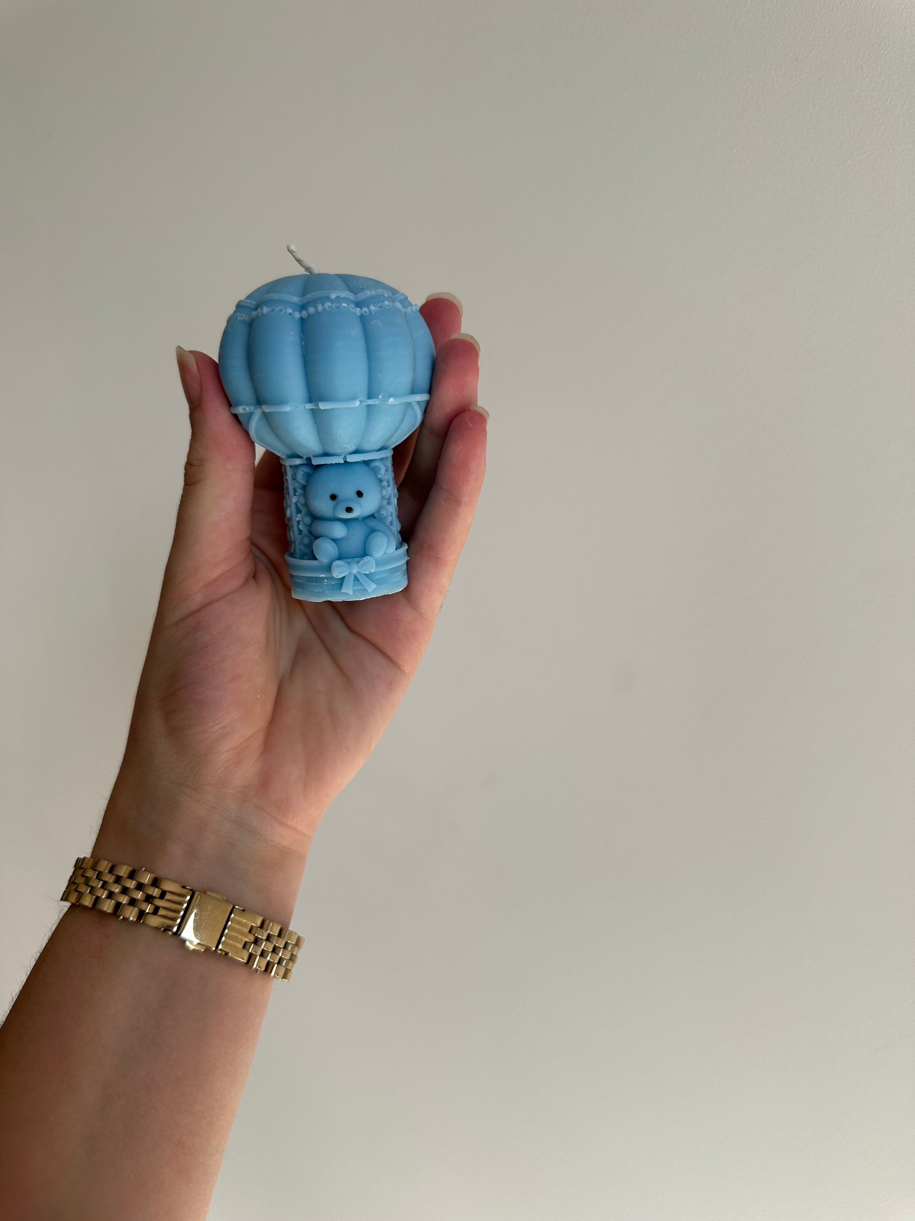 Bougie ourson montgolfière