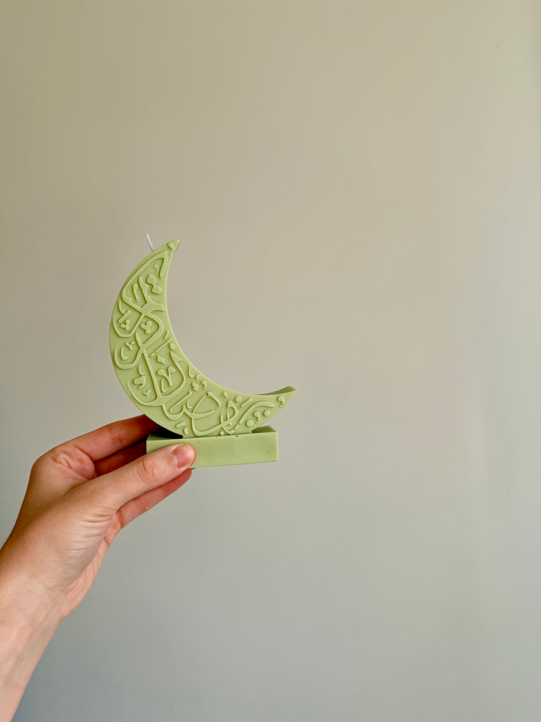 Bougie croissant de lune – Calligraphie Ramadan