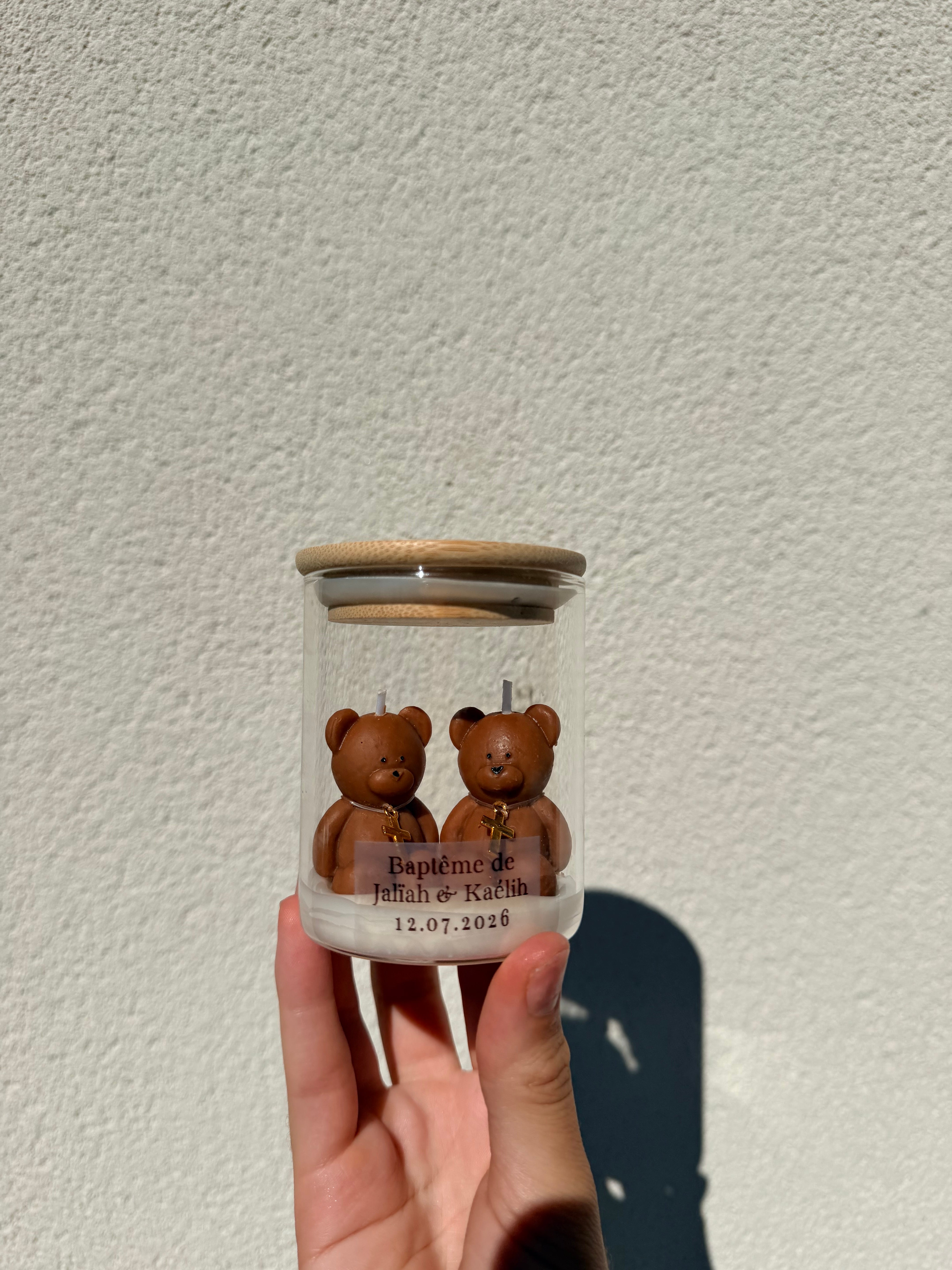 Bougie duo d’oursons