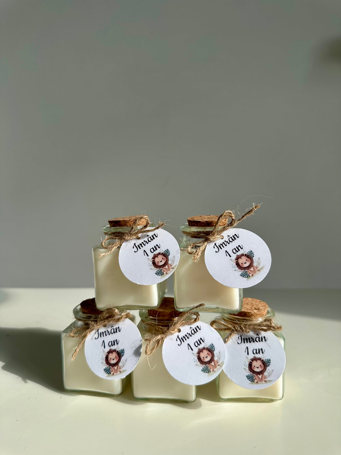 Bougie en pot avec bouchon en liège
