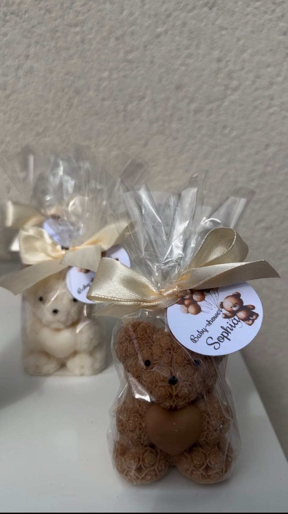 La bougie ourson fleuri