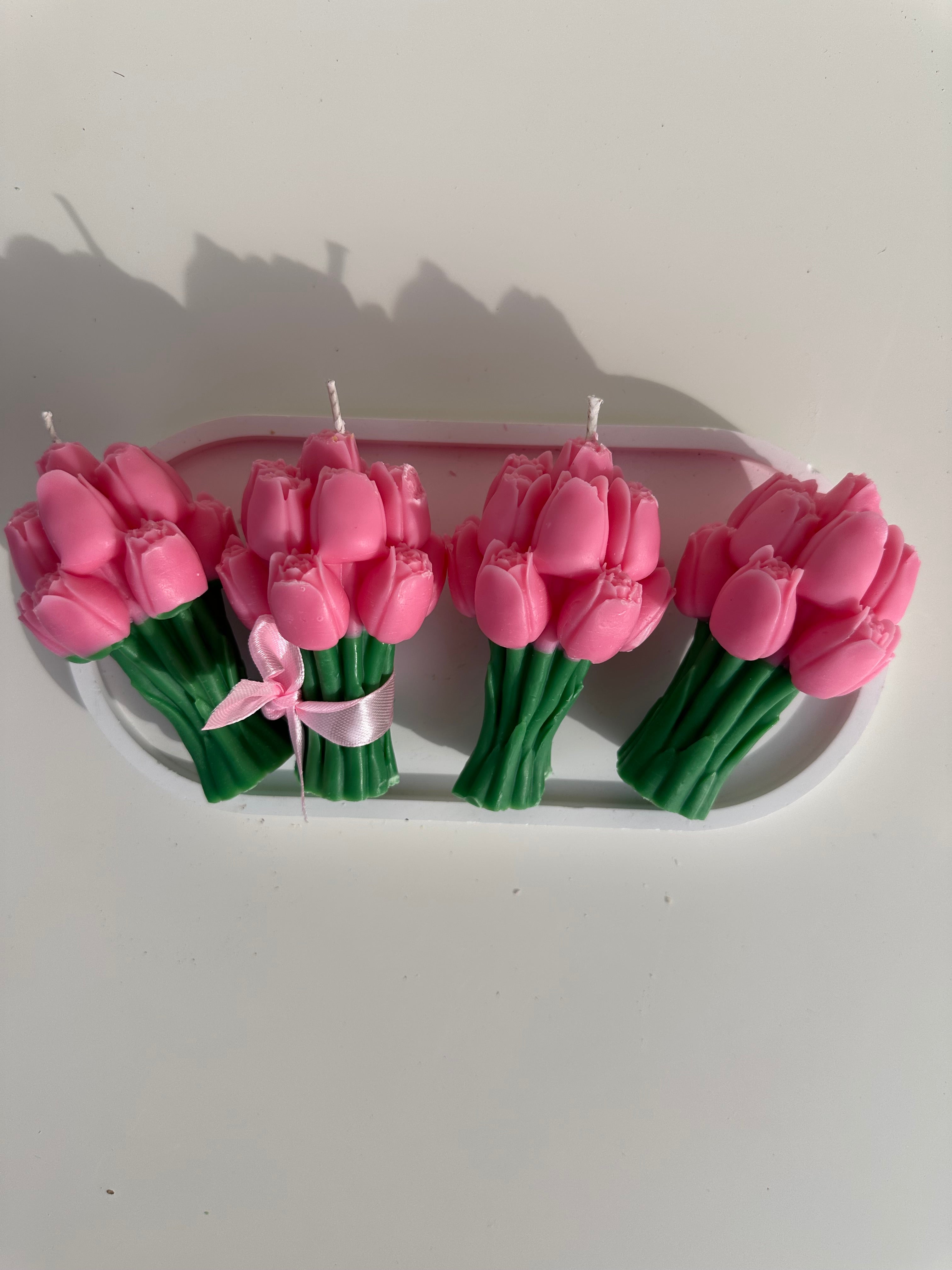 La bougie bouquet de tulipes